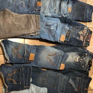 Namebrand bootcut,skinny jeans and jean shorts